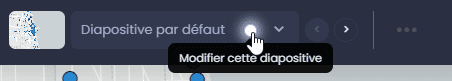 Capture d'écran montrant modifier la diapositive dans CartoVista lors de filtrage et trier les données à l’aide du tableau de données
