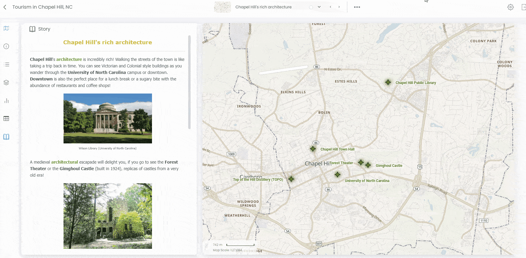 Events & Tourism - interactive map demo in CartoVista