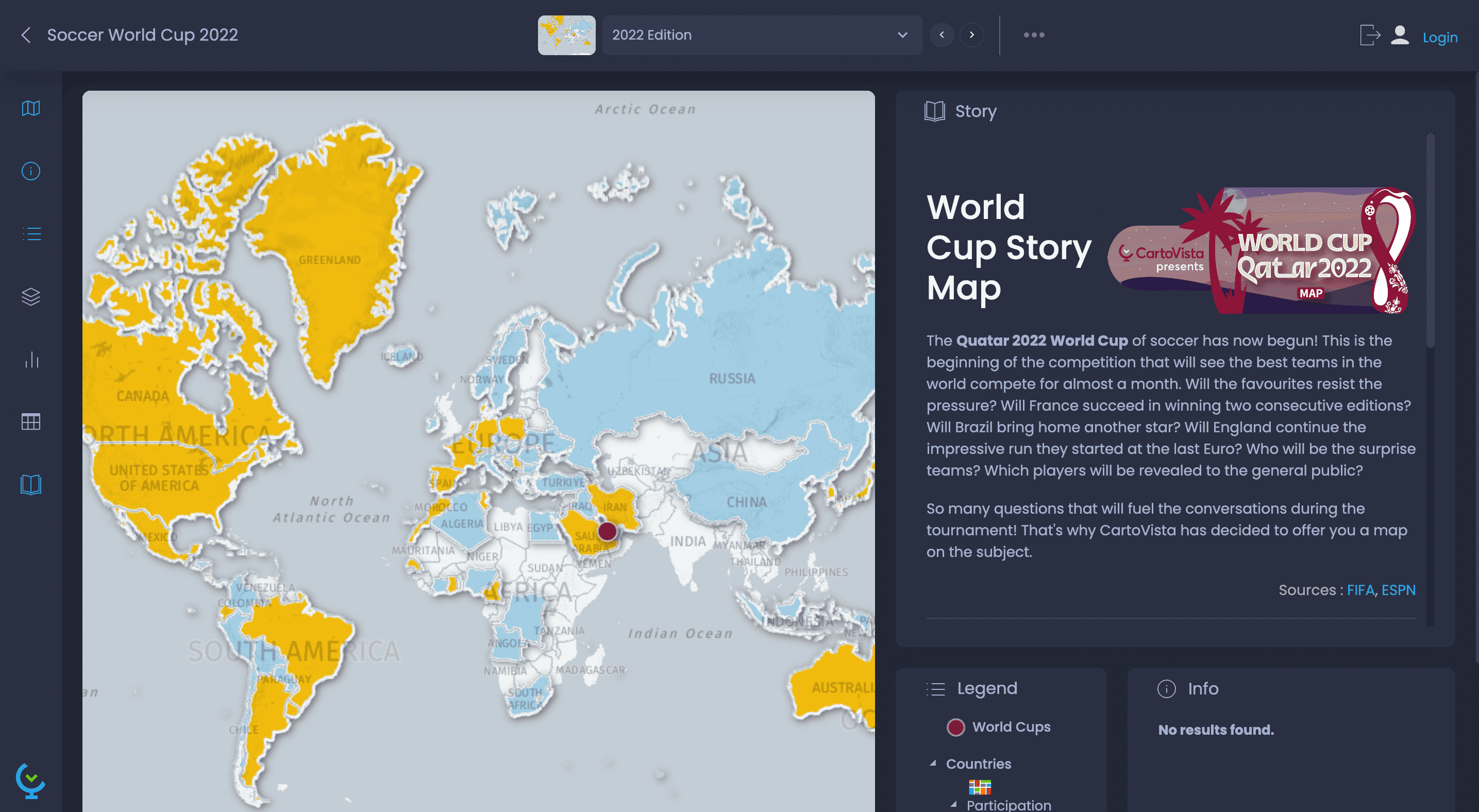 2022 World Cup Story Map