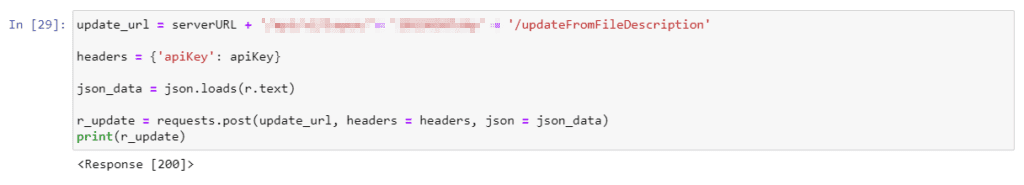 python script API parameters second endpoint