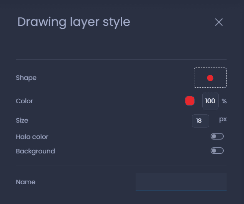 drawing layer style point